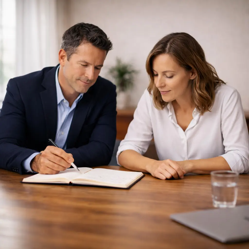 Advisor with client
